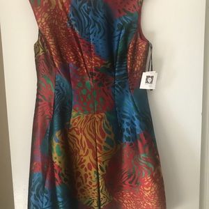 And Klein print jacquard dress